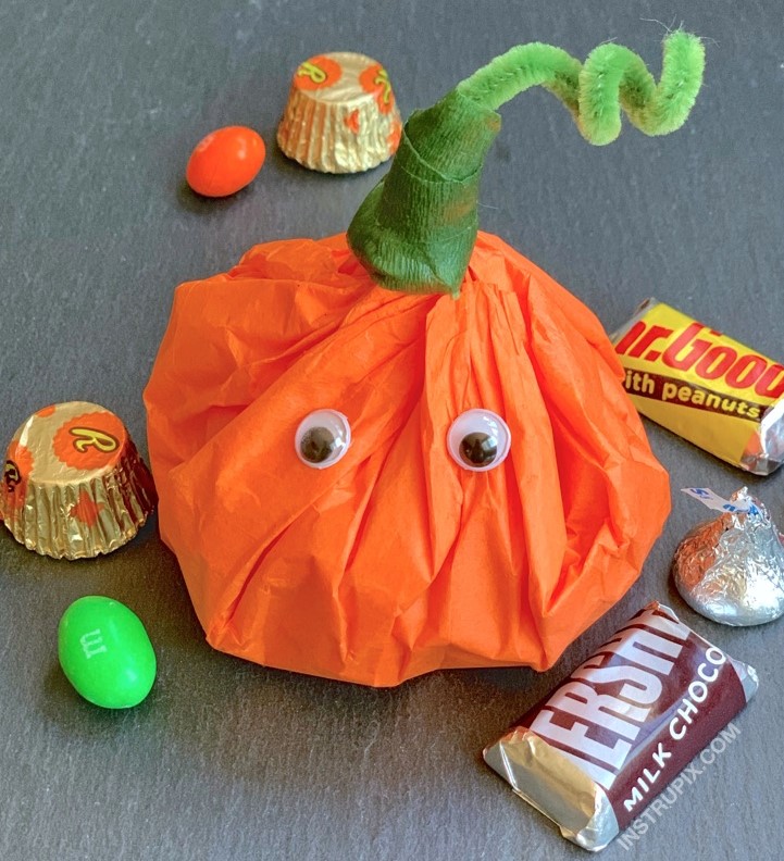 Tissue Paper Pumpkin Goody Bags