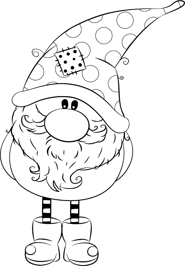 Gnome Printable Coloring Page