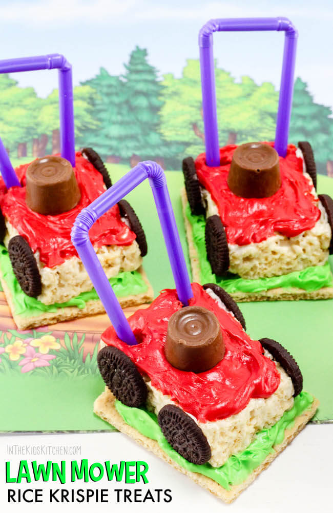 FATHER’S DAY LAWN MOWER RICE KRISPIE TREATS